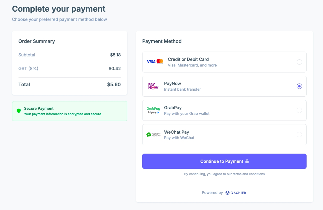 Online Payment Checkout Session